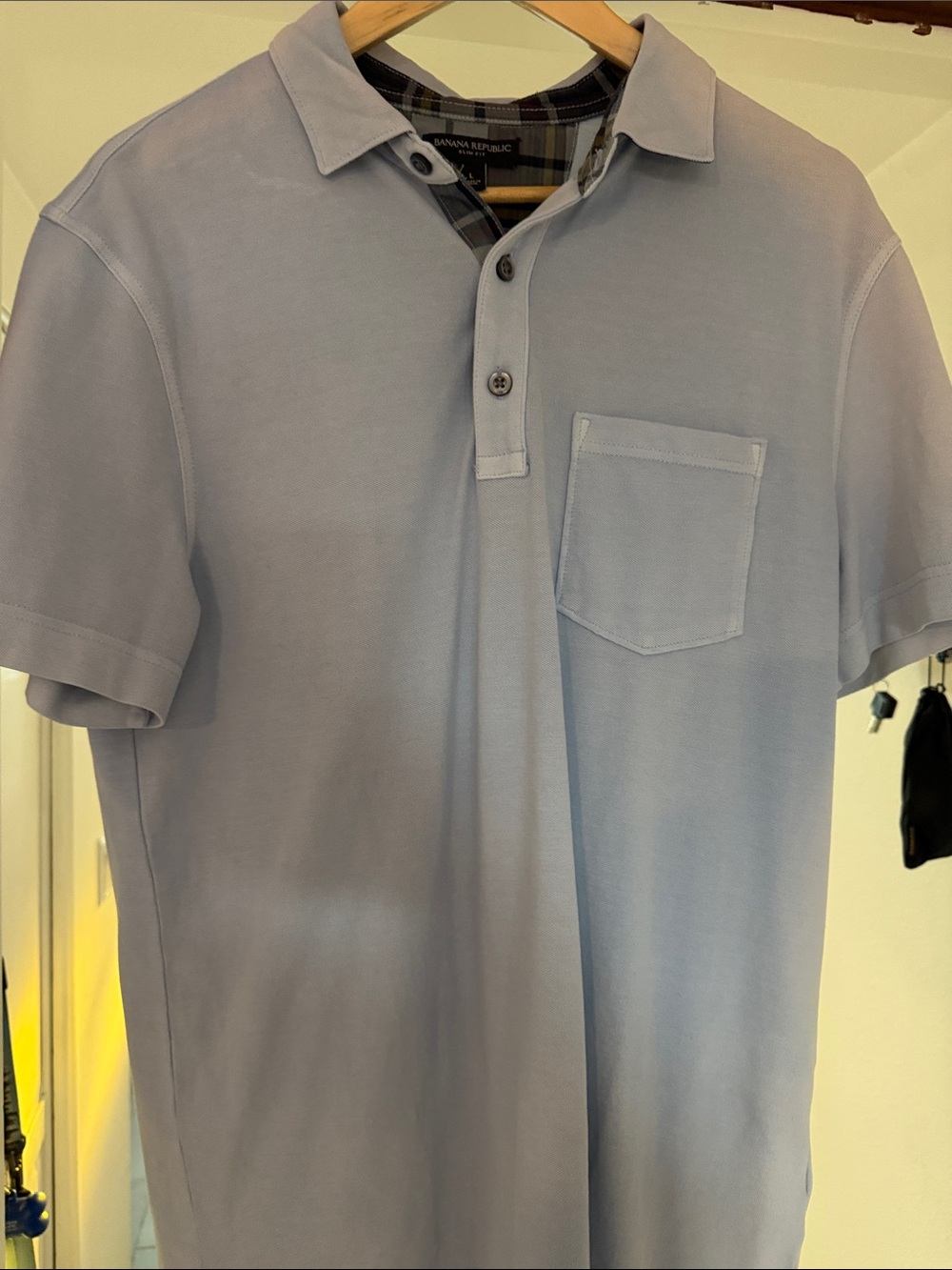 Banana Republic Light Blue Men’s Polo with Chest Pocket